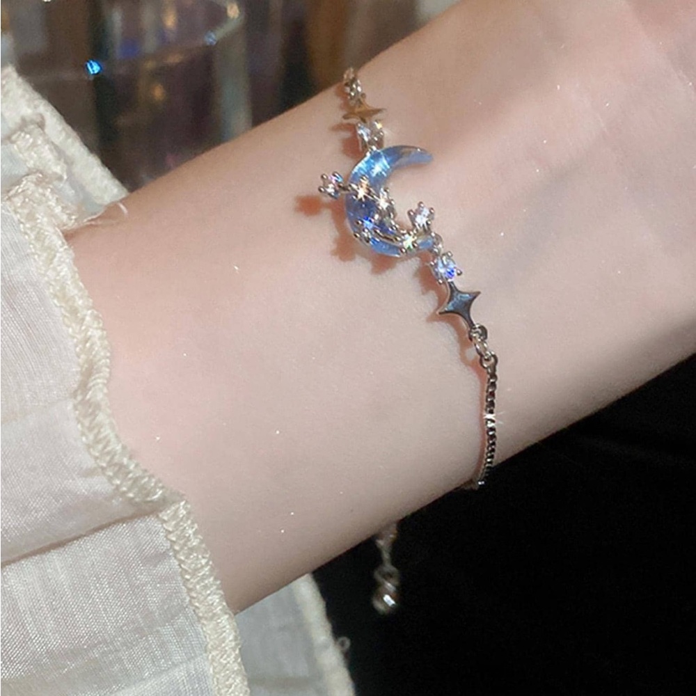 Not Rated Silver and Blue Celestial Bracelet